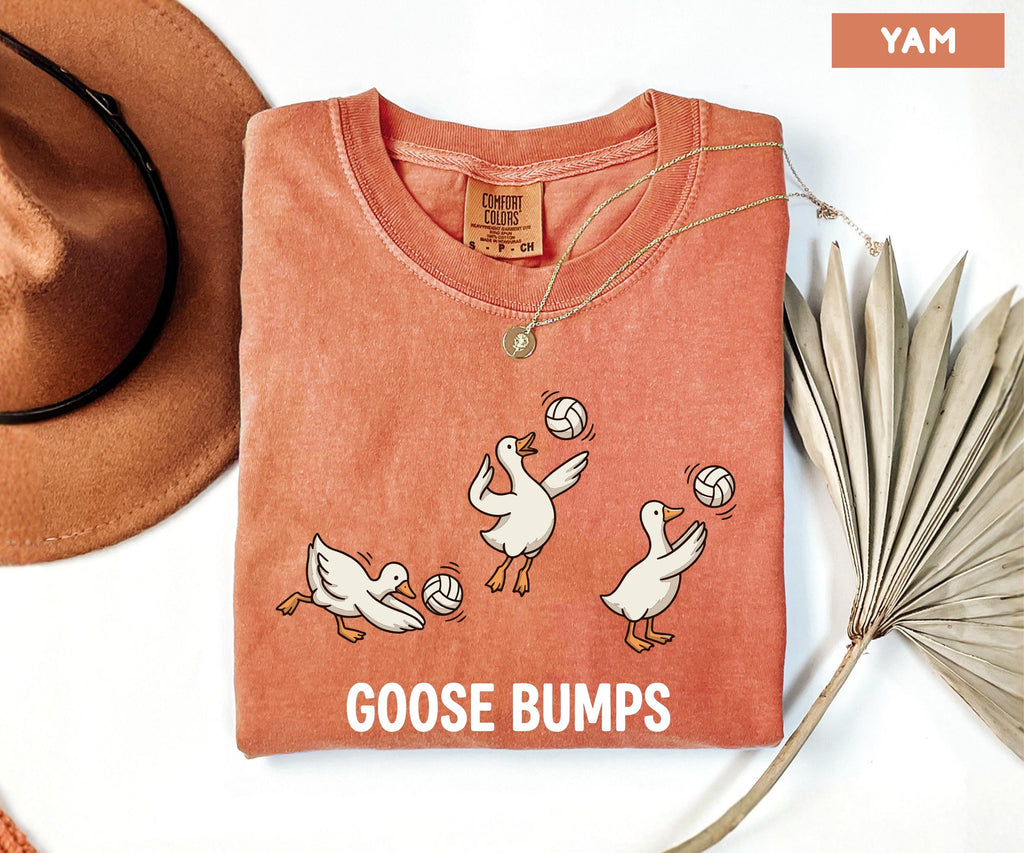 Comfort Colors Volleyball Shirt, Funny Goose Tee, Goose Bumps Tshirt, Volleyball Player Gift, Cute Sports Pun Top, Trendy Volleyball Tee