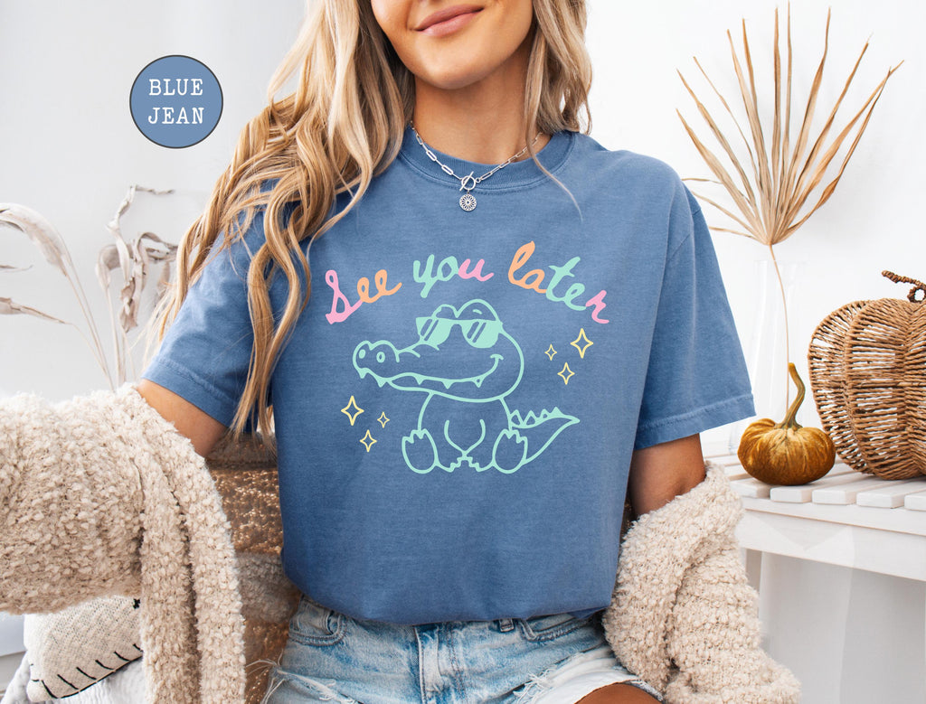 See You Later Alligator Teacher Shirt, Last Day of School Tee, End of Year Comfort Colors® Teacher TShirt, Teacher Summer Gift, Teacher Gift