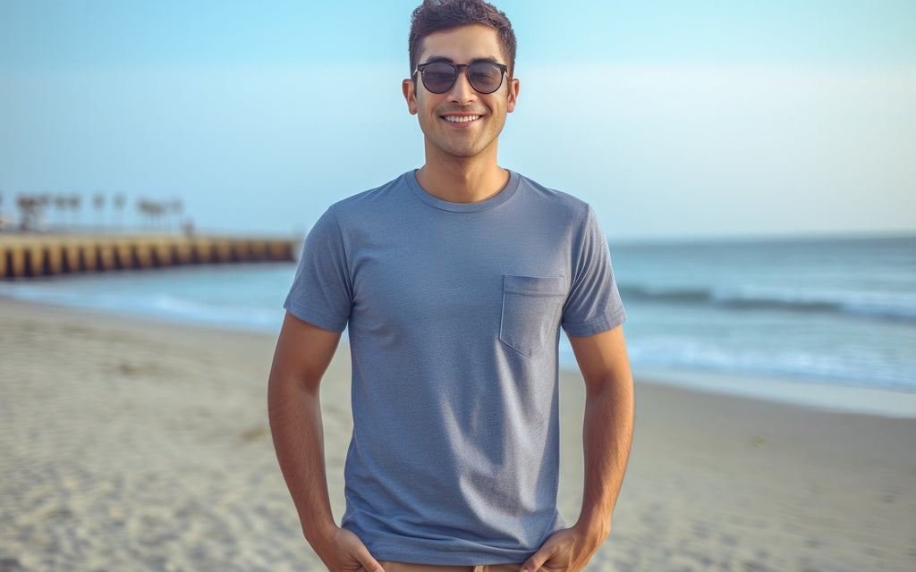 Comfort Color Tshirt With Pocket Embroidered , Oversized Shirt Vintage Color Washed Tshirt Soft Worn Pocket shirt, Trendy Pocket Tee