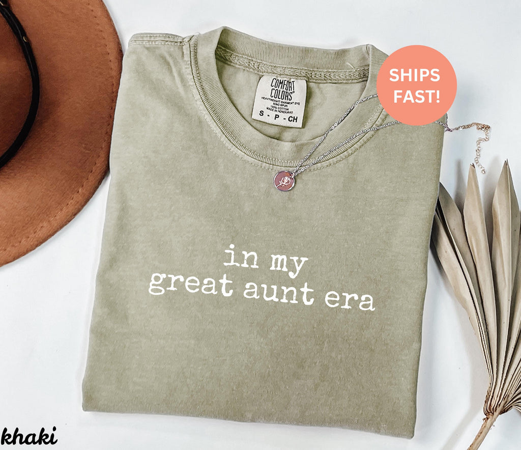 Comfort Colors® In My Great Aunt Era Shirt, Great Aunt Gift, Family Role, Auntie Life, Trendy Women's Tshirt, Great Niece Nephew Love
