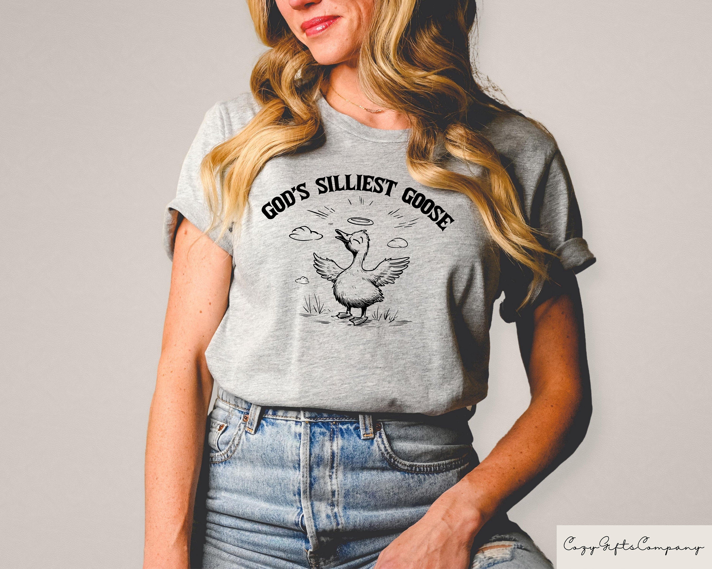 God's Silliest Goose Shirt, Funny Goose Shirt, Silly Goose Tshirt, Goose Outfits, Womens Funny Shirt, Meme Graphic Tees, Trendy Goose Shirt