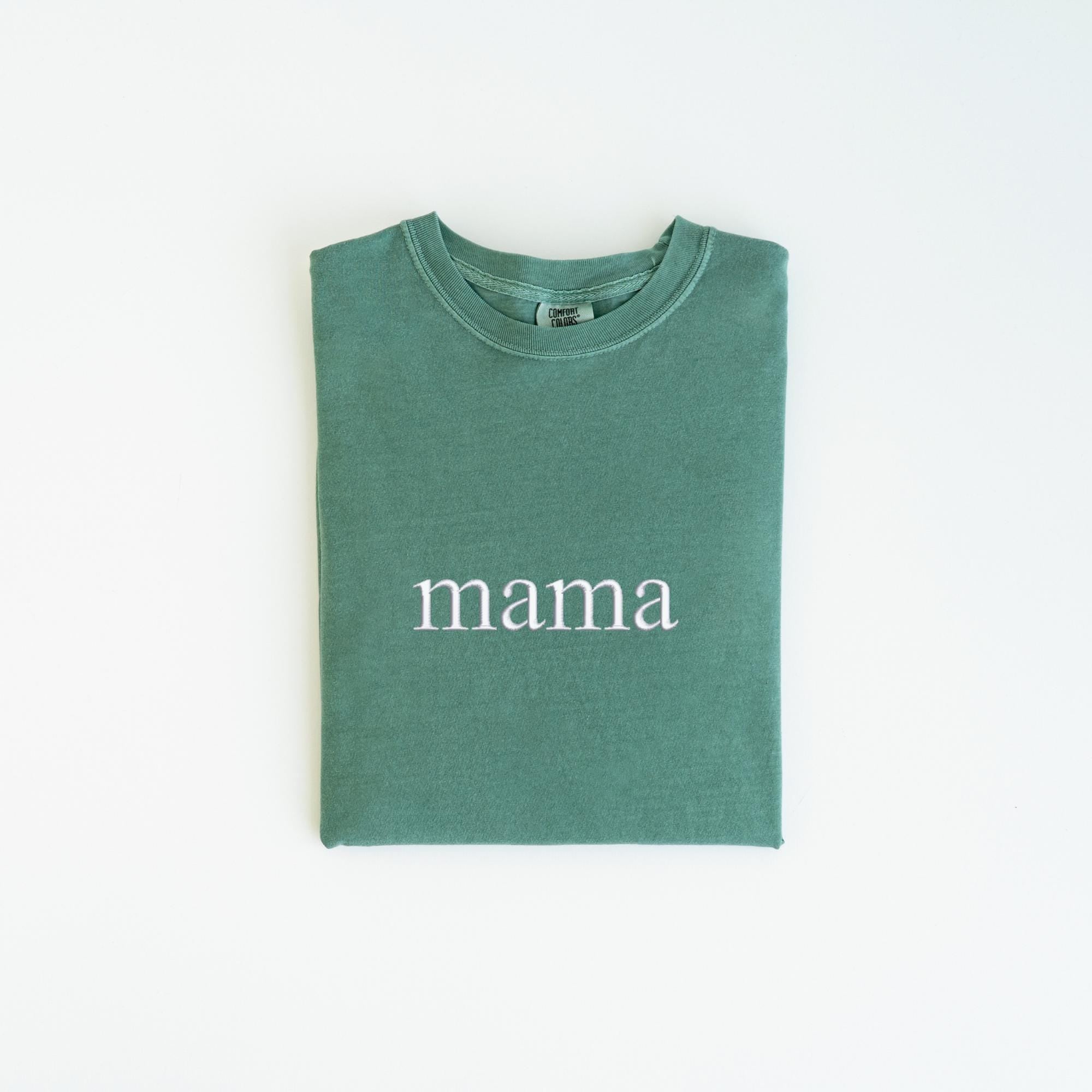 Custom Embroidered Comfort Colors Tshirt, Personalized Embroidered Shirt, Minimalistic Your Text Tee, Varsity Embroidery Outfit, Mothers day