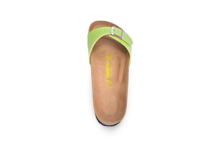 Birkenstock Madrid Lime Green Birko-Flor