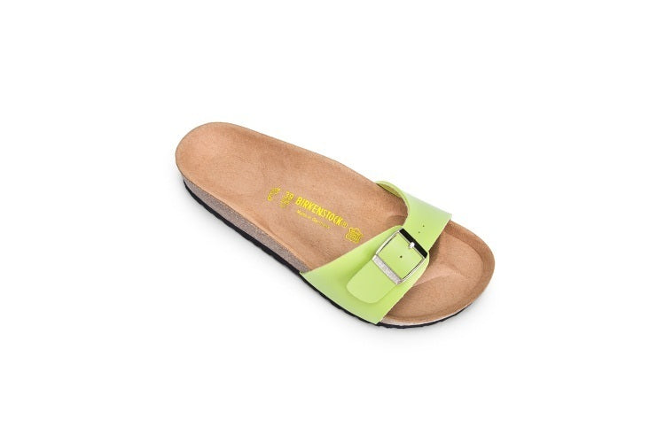Birkenstock Madrid Lime Green Birko-Flor