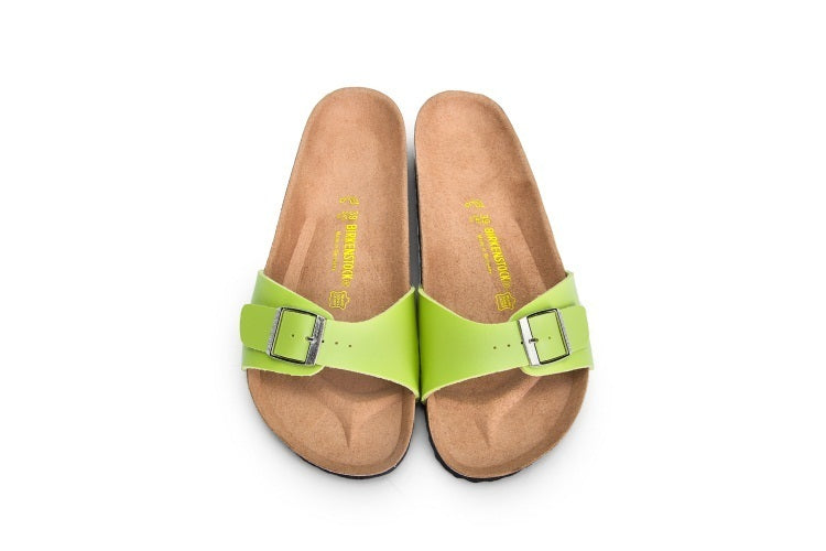 Birkenstock Madrid Lime Green Birko-Flor