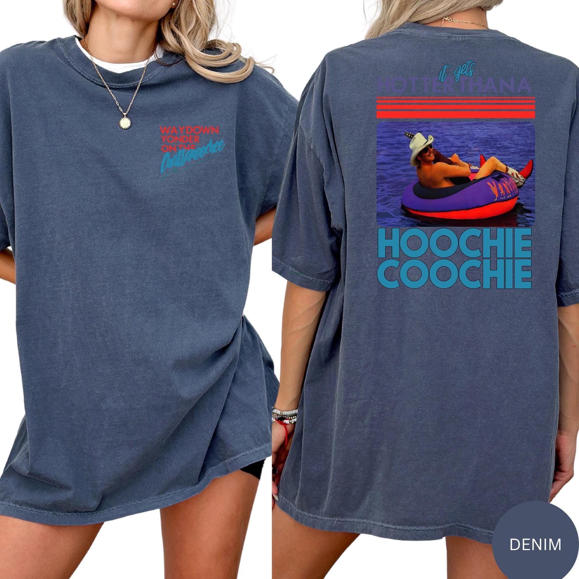 Hotter Than A Hoochie Coochie  Shirt, Meme Summer Vacation Tshirt, Music Lover Gift, 90s Country Music, Trendy Summer Tee