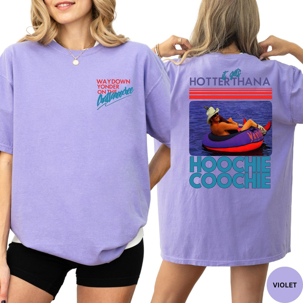 Hotter Than A Hoochie Coochie  Shirt, Meme Summer Vacation Tshirt, Music Lover Gift, 90s Country Music, Trendy Summer Tee