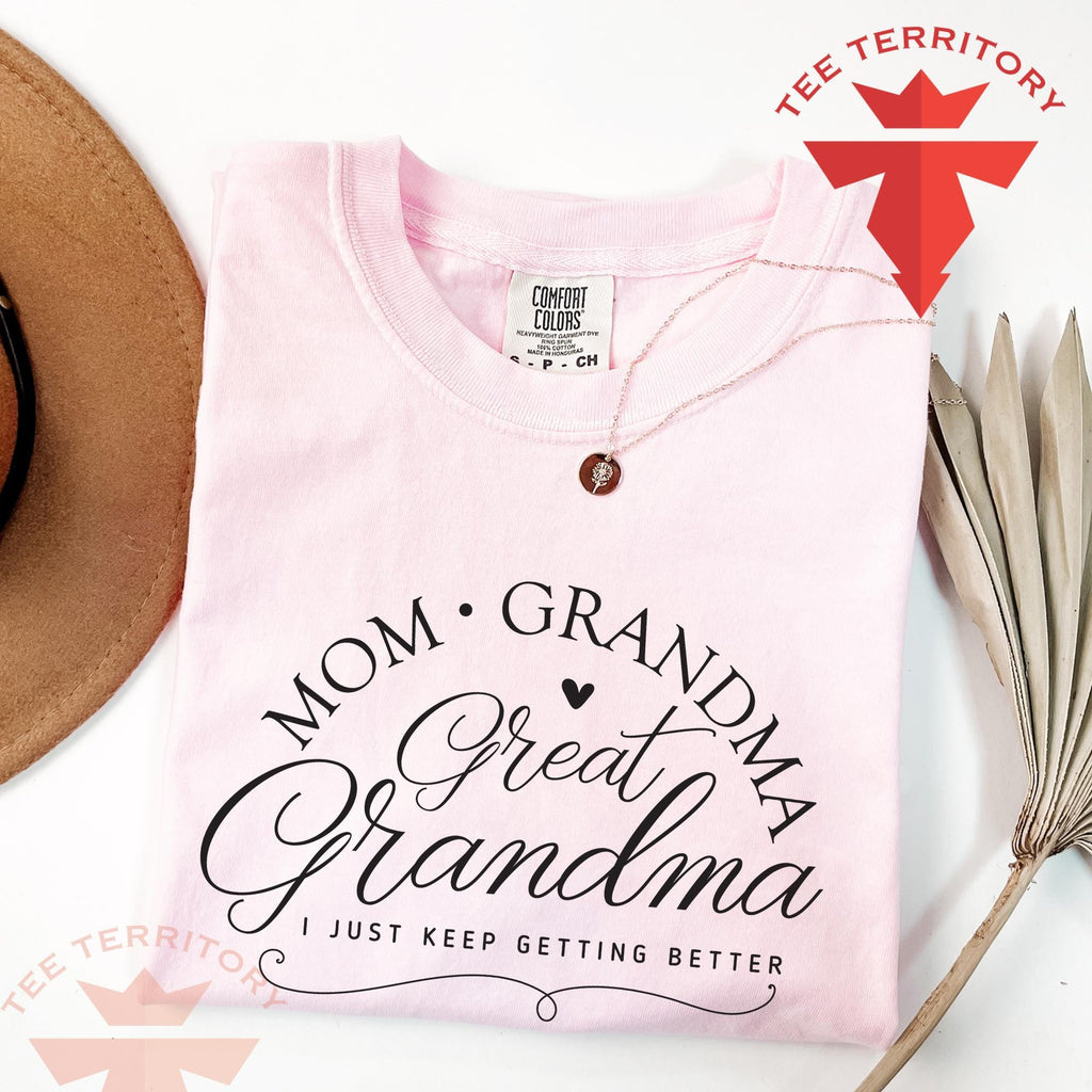 Mom Grandma Great Grandma Shirt, Comfort Colors Mother's Day Gift, Great Grandmother Tshirt, Gift Shirt for Gigi, Granny Xmas Gift Crewneck