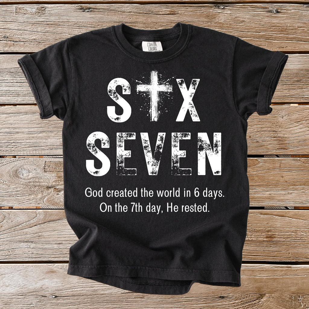 Comfort Colors® Christian Six Seven Youth & Adult Shirt, Humorous Faith Tees, Trendy Shirts, Christian Tshirt, Jesus Shirt, Religious Shirt