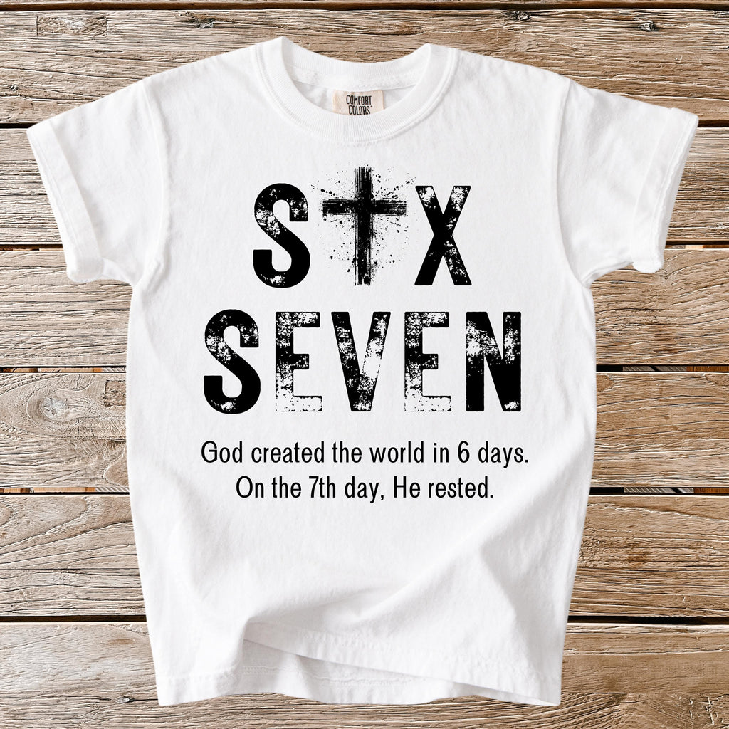 Comfort Colors® Christian Six Seven Youth & Adult Shirt, Humorous Faith Tees, Trendy Shirts, Christian Tshirt, Jesus Shirt, Religious Shirt
