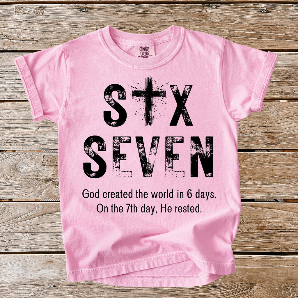 Comfort Colors® Christian Six Seven Youth & Adult Shirt, Humorous Faith Tees, Trendy Shirts, Christian Tshirt, Jesus Shirt, Religious Shirt