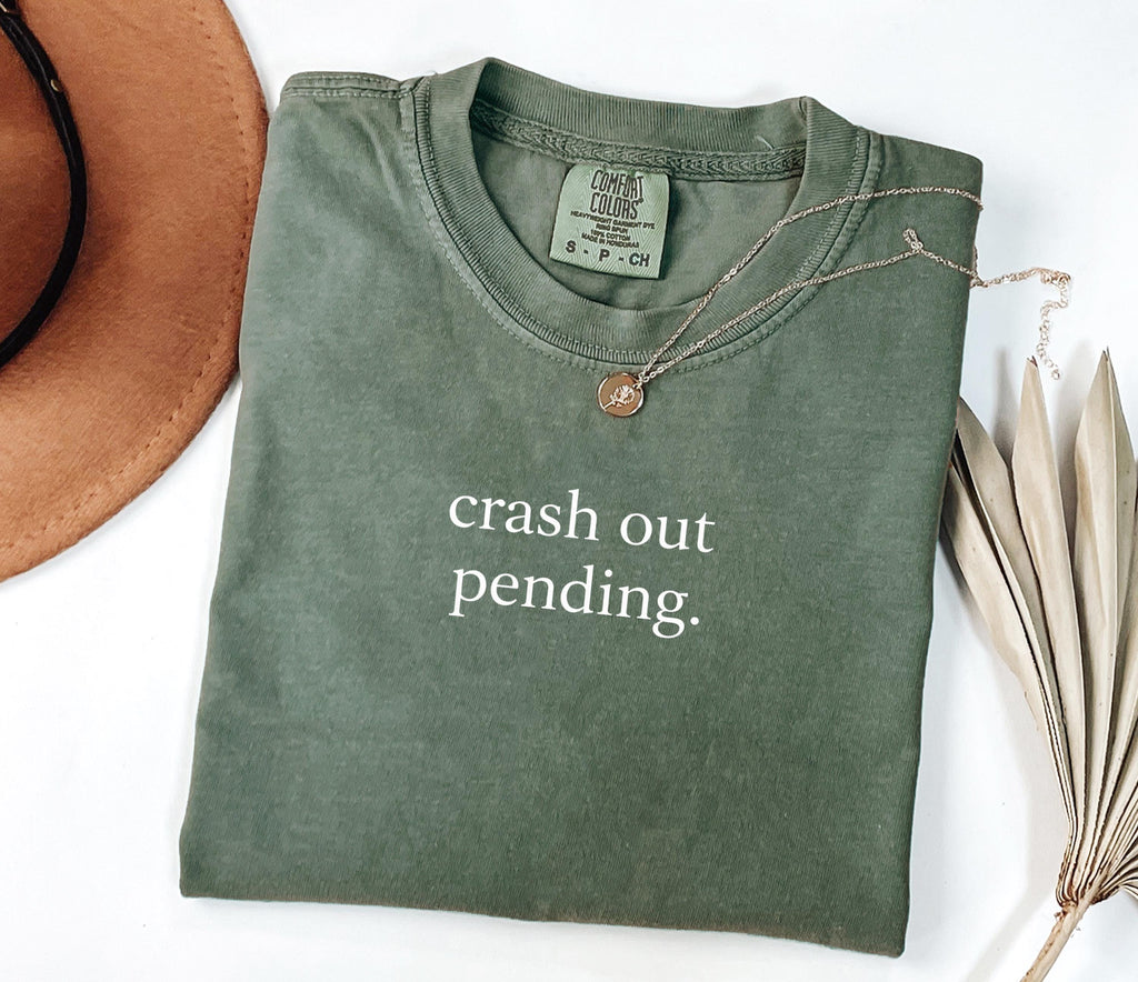 Crash Out Pending Shirt, Funny Meme Shirt, Introvert Tshirt, Minimalist T-shirt, Comfort Colors Tee