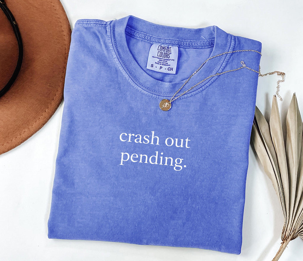 Crash Out Pending Shirt, Funny Meme Shirt, Introvert Tshirt, Minimalist T-shirt, Comfort Colors Tee
