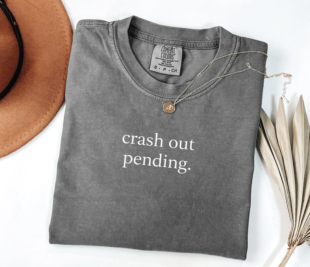 Crash Out Pending Shirt, Funny Meme Shirt, Introvert Tshirt, Minimalist T-shirt, Comfort Colors Tee