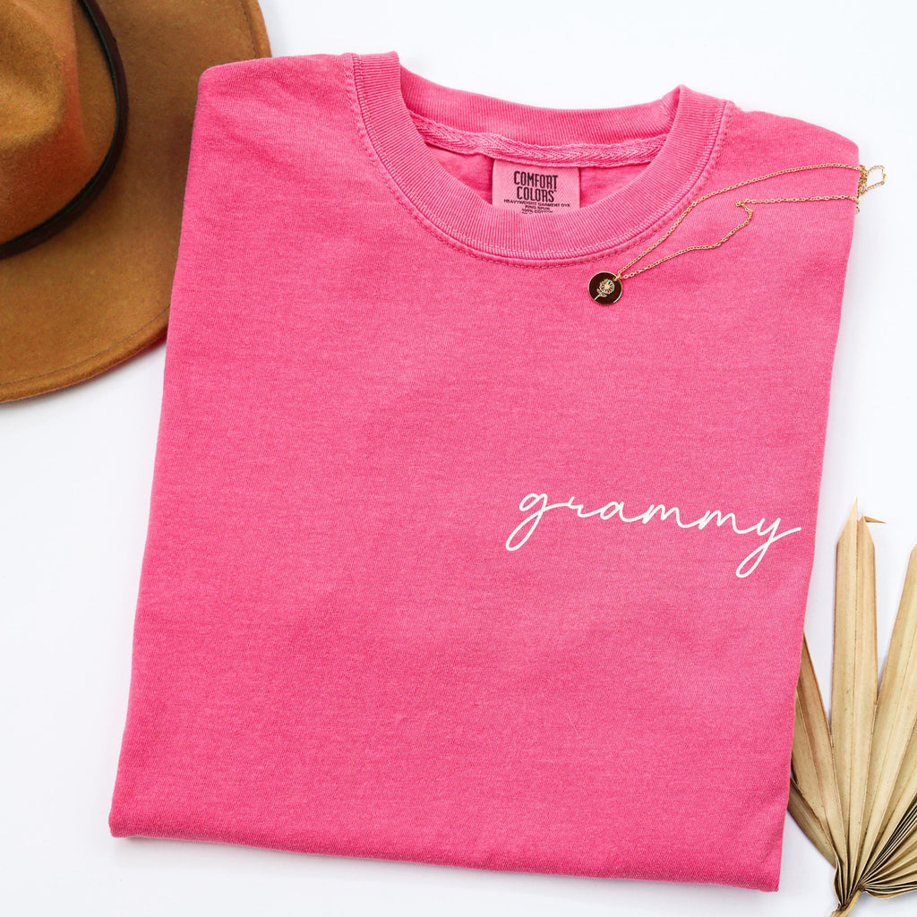 Personalized Grammy Shirt, Custom Grandma TShirt, Trendy Grammy T-Shirt, Custom Grammy Present, Mothers Day Gift, Comfort Colors Tee Shirt