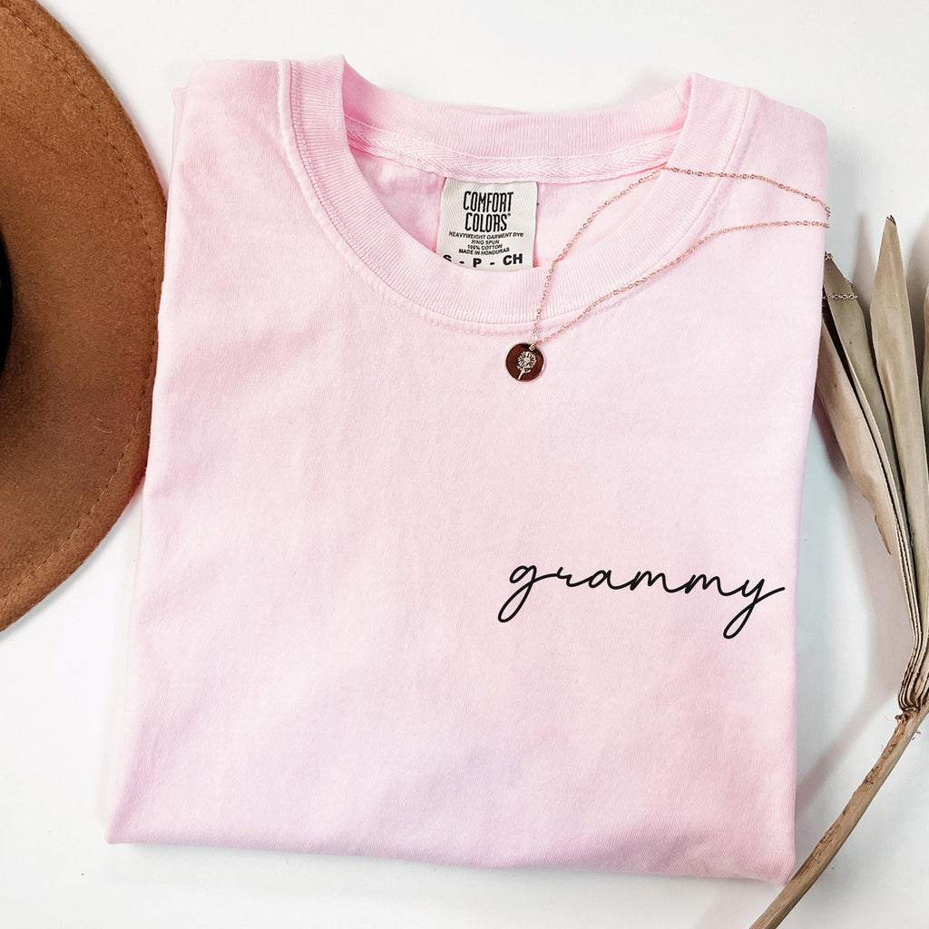 Personalized Grammy Shirt, Custom Grandma TShirt, Trendy Grammy T-Shirt, Custom Grammy Present, Mothers Day Gift, Comfort Colors Tee Shirt