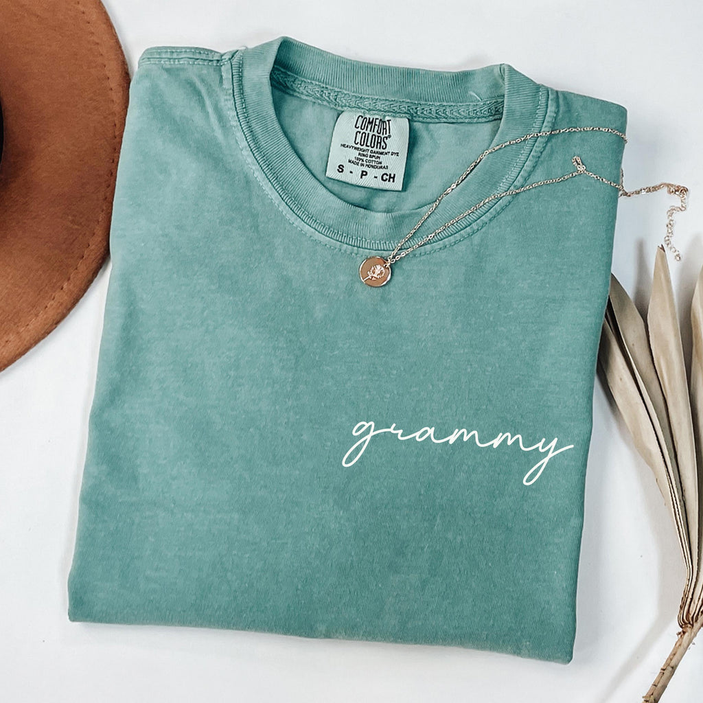Personalized Grammy Shirt, Custom Grandma TShirt, Trendy Grammy T-Shirt, Custom Grammy Present, Mothers Day Gift, Comfort Colors Tee Shirt