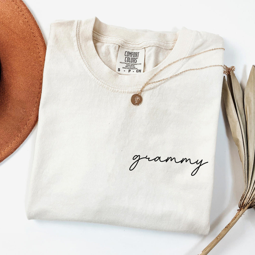 Personalized Grammy Shirt, Custom Grandma TShirt, Trendy Grammy T-Shirt, Custom Grammy Present, Mothers Day Gift, Comfort Colors Tee Shirt