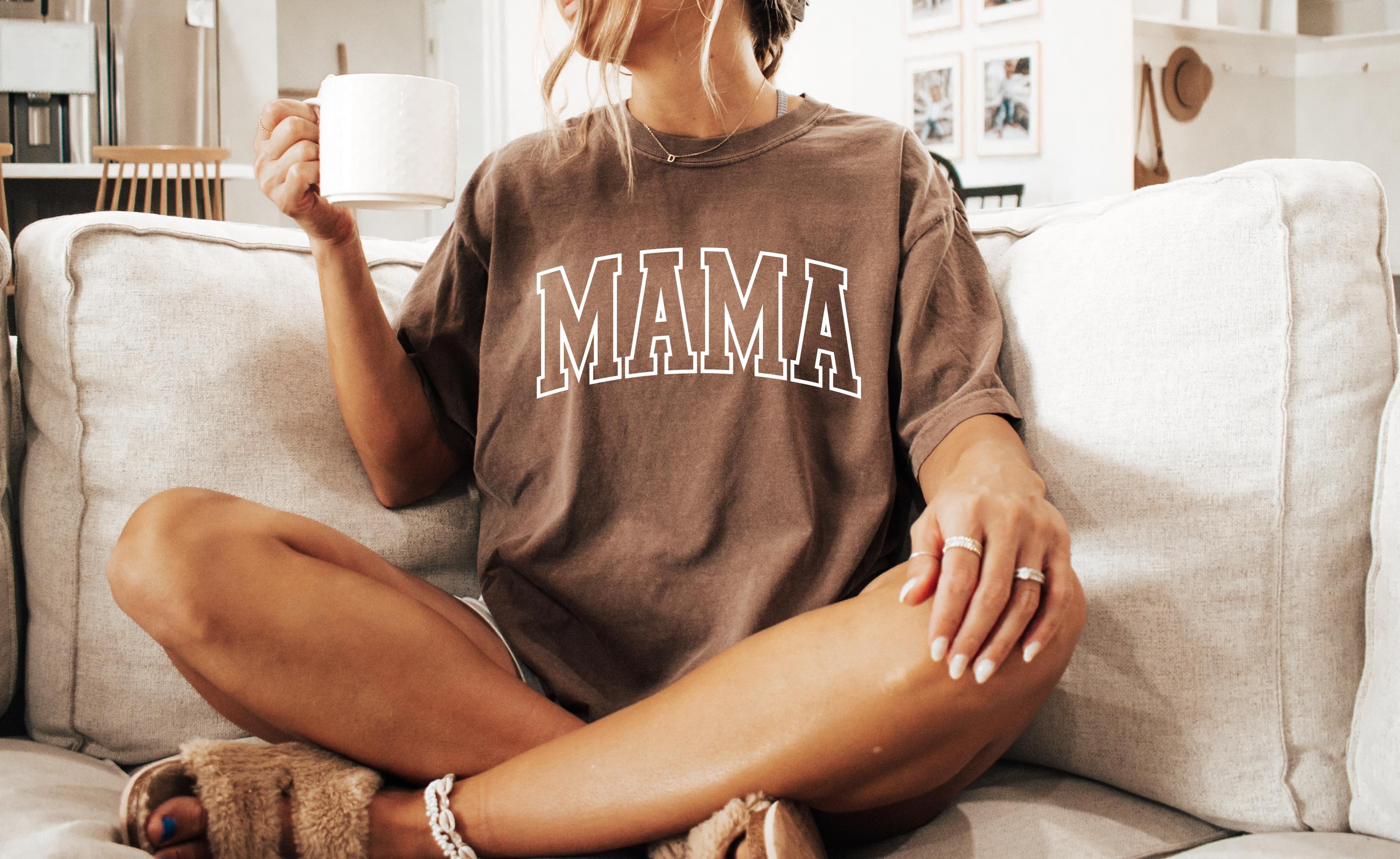 Comfort Colors® Retro Mama Shirt Mothers Day Gift From Daughter for Mom Mama Tshirt For Birthday For Her Baby Shower Christmas