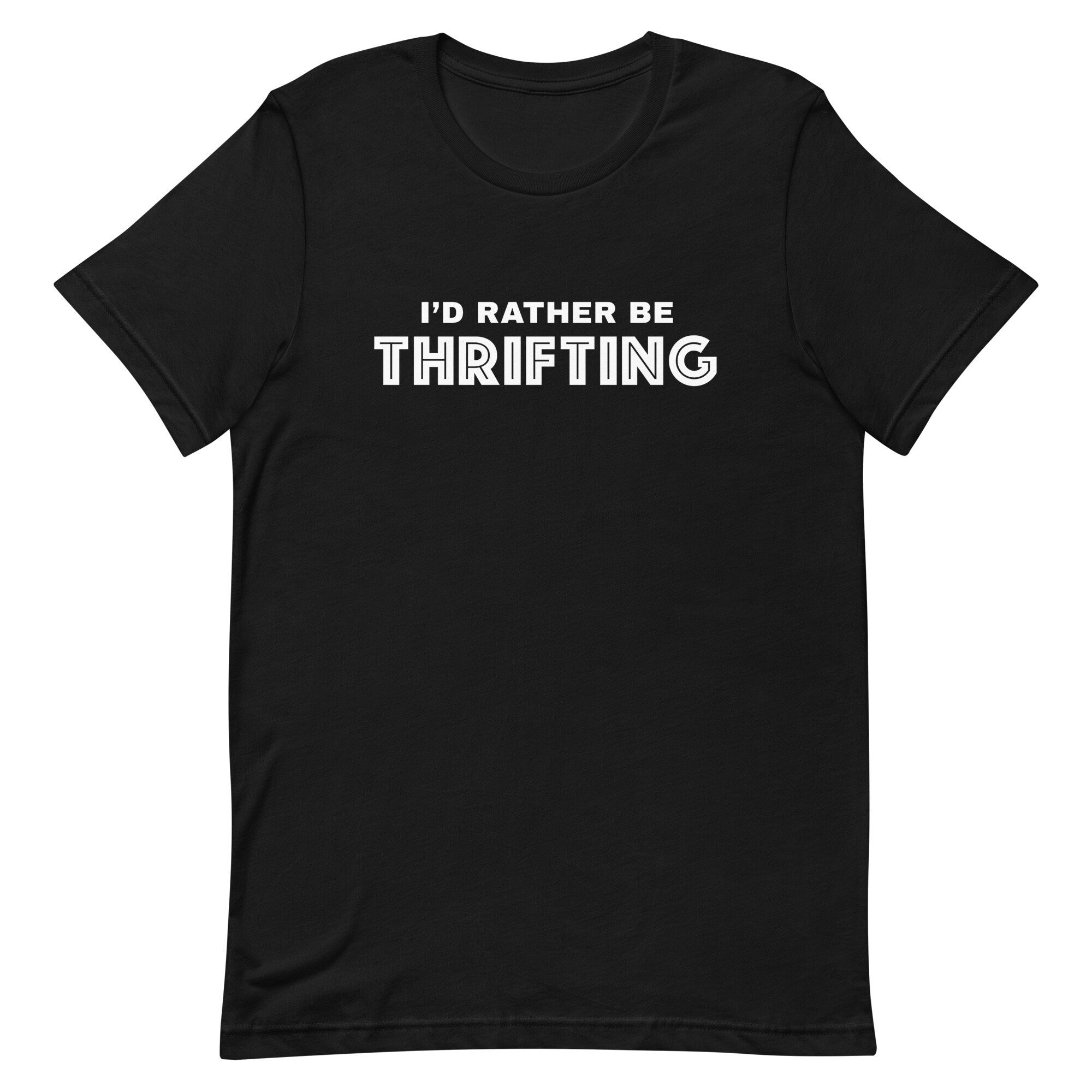 I'd Rather Be Thrifting Tee, thrifting tshirt, retro style t-shirt, women's graphic tees, vintage style t shirt, thrift lover, thrift shop