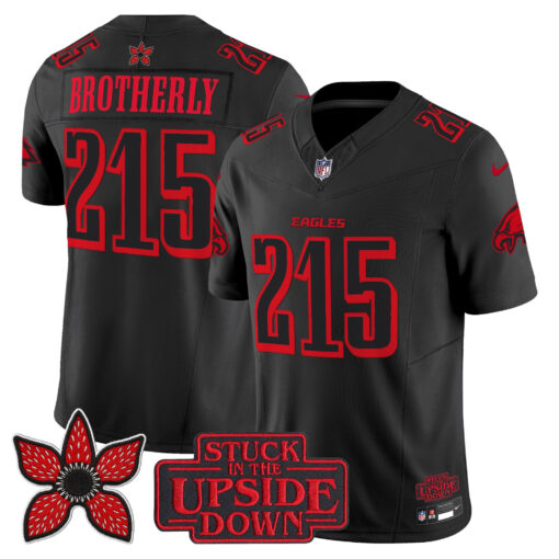 215 Brotherly Love Philadelphia Eagles 'Stranger Things Edition' Jersey - Black