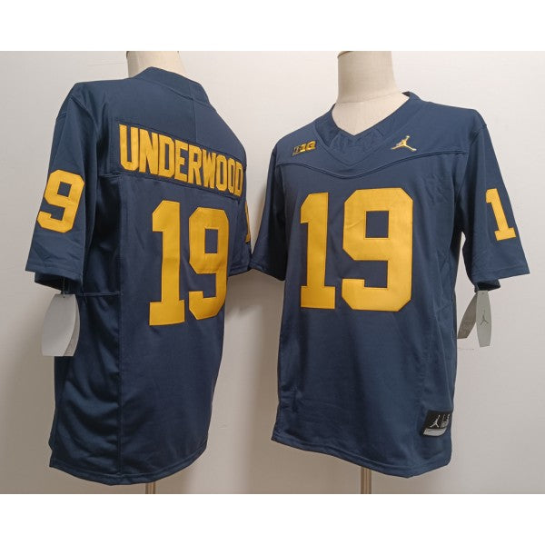 Bryce Underwood Michigan Wolverines Jersey –  Navy