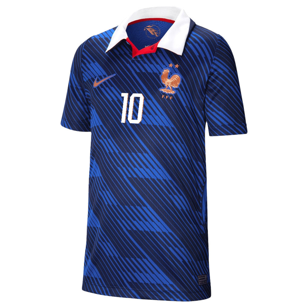 Kylian Mbappé 10 Youth France National Team 2026 Home Jersey - Blue