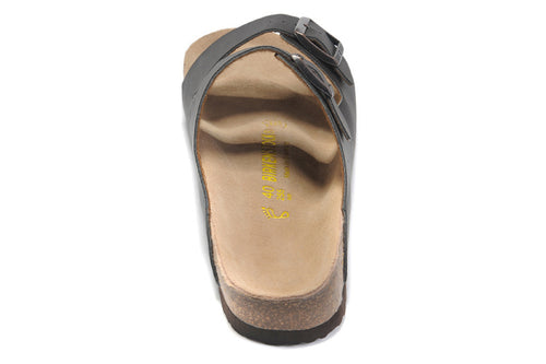 Birkenstock Arizona (Black / Dark Gray Oiled Leather / Birko-Flor)