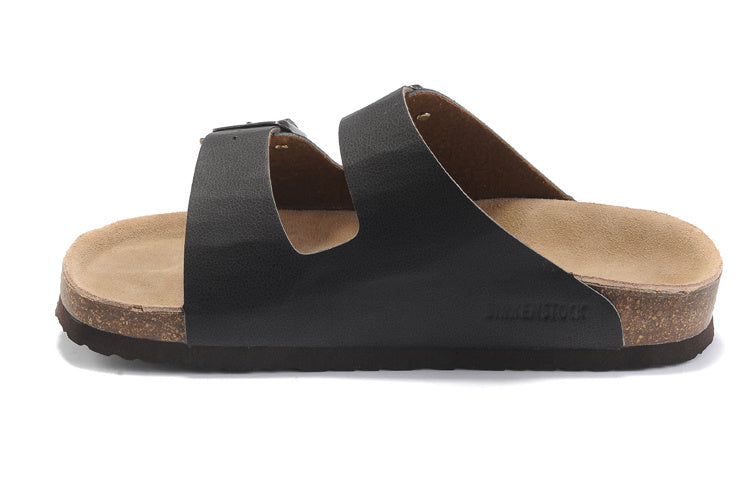 Birkenstock Arizona (Black / Dark Gray Oiled Leather / Birko-Flor)