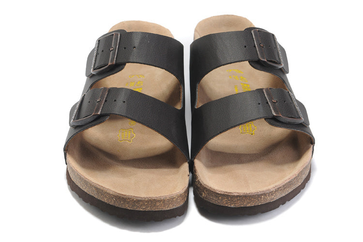 Birkenstock Arizona (Black / Dark Gray Oiled Leather / Birko-Flor)