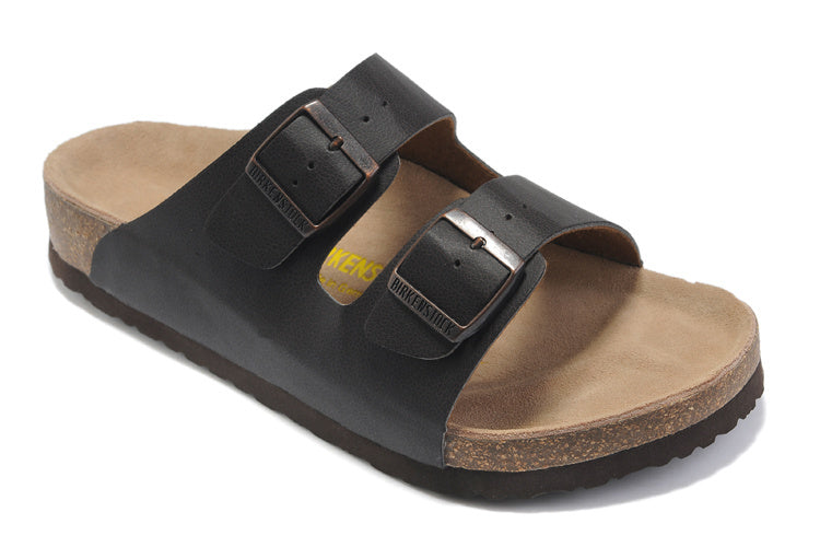 Birkenstock Arizona (Black / Dark Gray Oiled Leather / Birko-Flor)