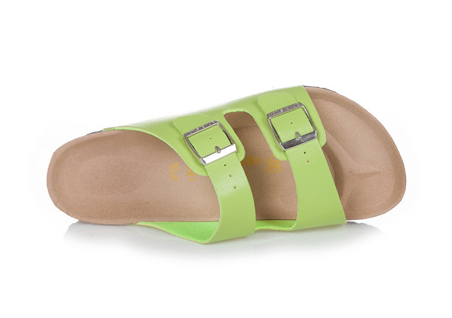 Birkenstock Arizona (Lime Green / Light Green Birko-Flor / Synthetic Leather)