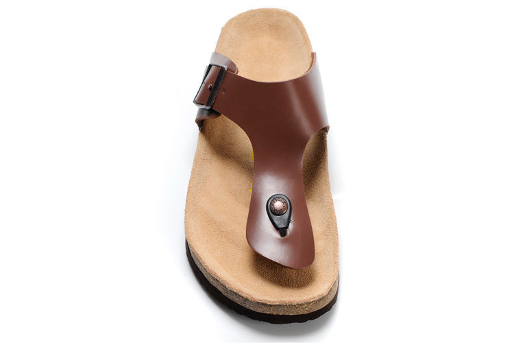 Birkenstock Gizeh Brown Leather / Birko-Flor Sandals