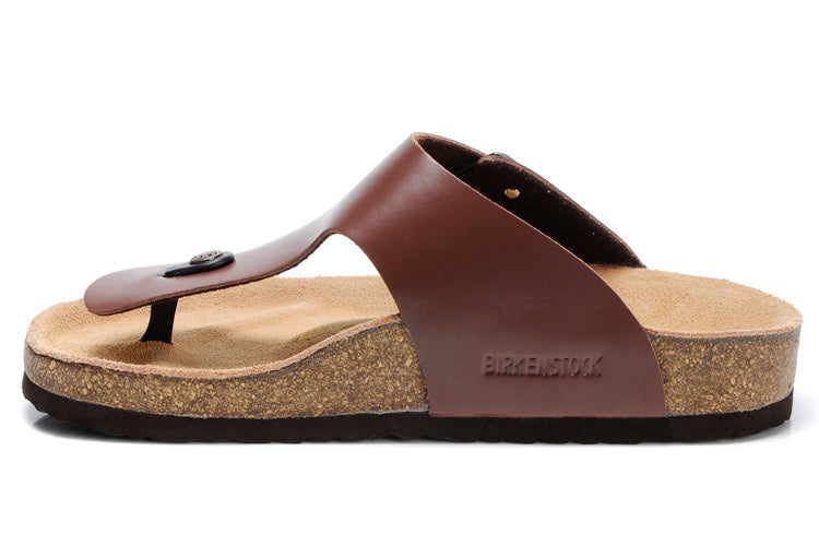 Birkenstock Gizeh Brown Leather / Birko-Flor Sandals