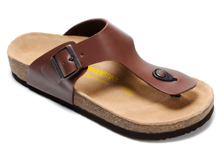 Birkenstock Gizeh Brown Leather / Birko-Flor Sandals