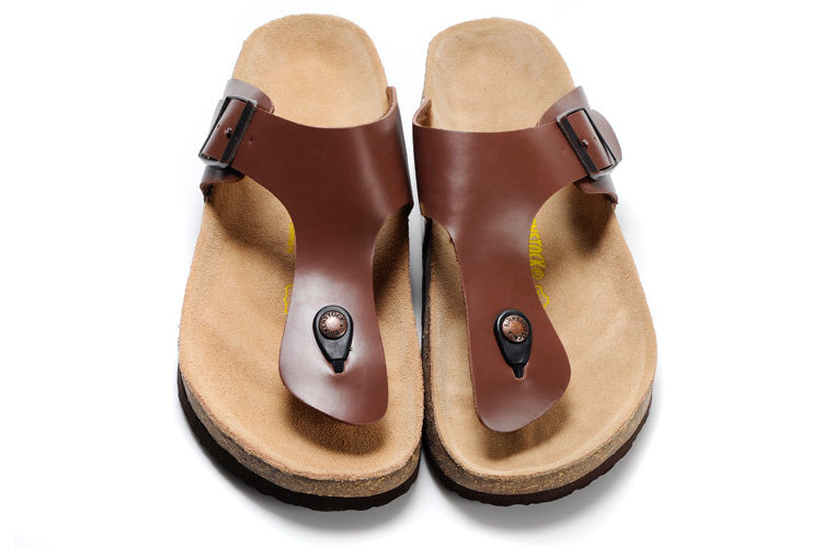 Birkenstock Gizeh Brown Leather / Birko-Flor Sandals