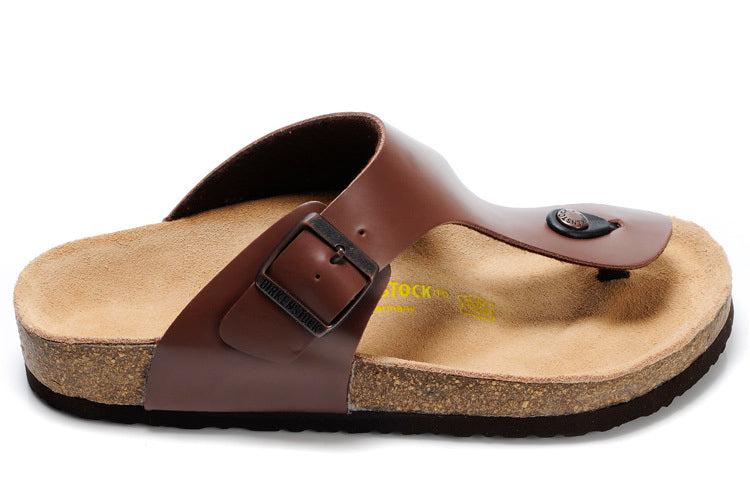 Birkenstock Gizeh Brown Leather / Birko-Flor Sandals