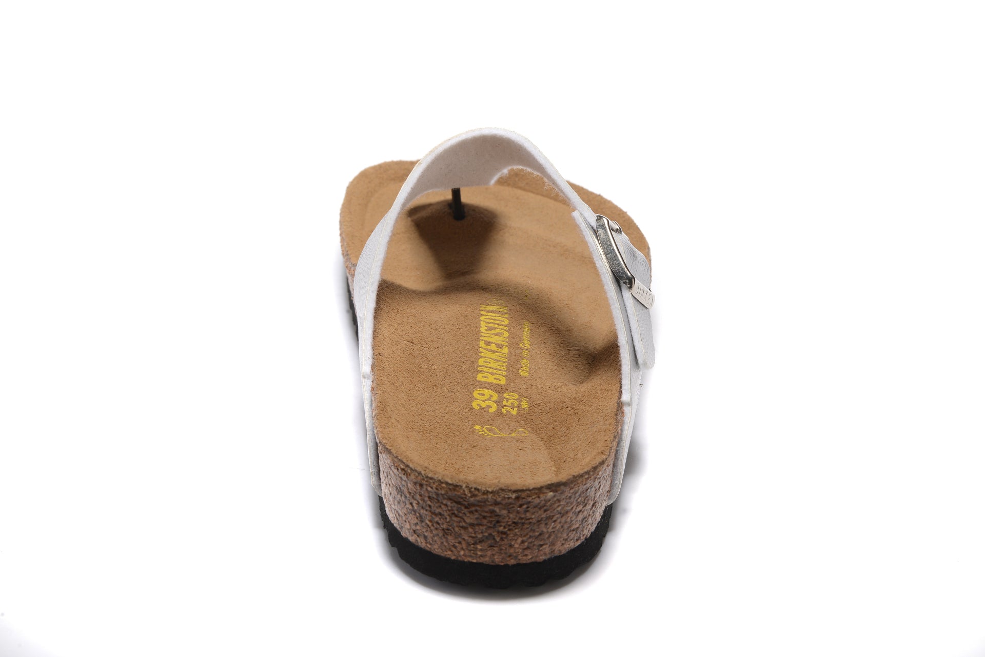 Birkenstock Gizeh Birko-Flor Unisex Toe Post Silver Sandals