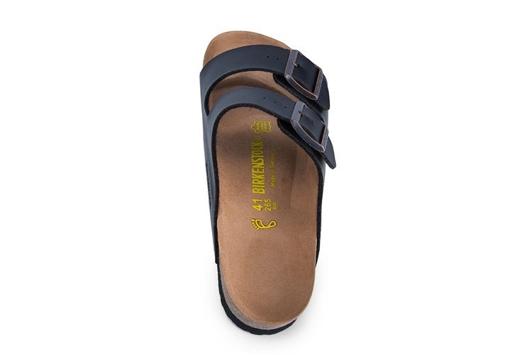 Birkenstock Arizona (Black / Dark Navy Birko-Flor / Smooth Leather)
