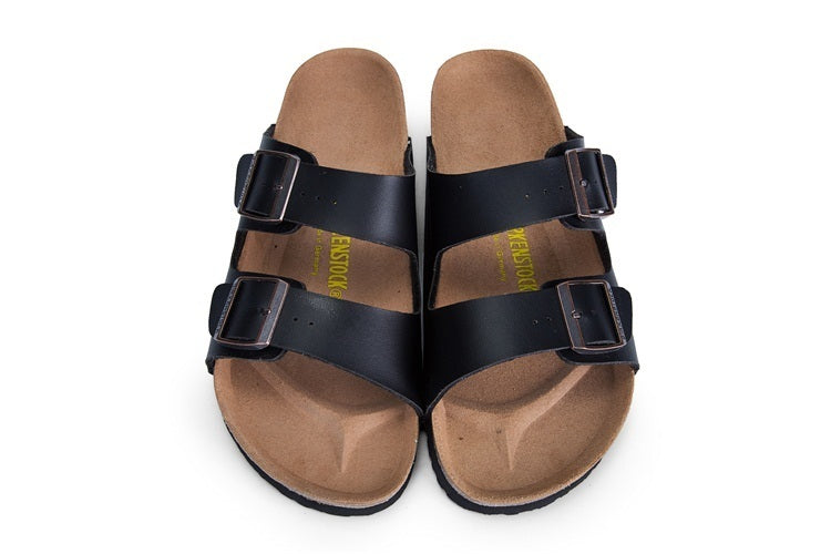 Birkenstock Arizona (Black / Dark Navy Birko-Flor / Smooth Leather)