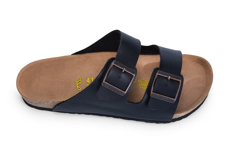Birkenstock Arizona (Black / Dark Navy Birko-Flor / Smooth Leather)