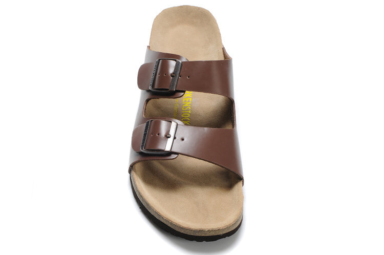 Birkenstock Arizona (Dark Brown / Mocha Birko-Flor / Smooth Leather)