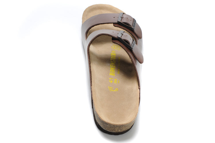 Birkenstock Arizona (Dark Brown / Mocha Birko-Flor / Smooth Leather)