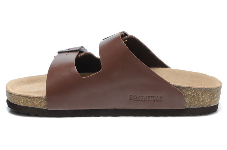 Birkenstock Arizona (Dark Brown / Mocha Birko-Flor / Smooth Leather)
