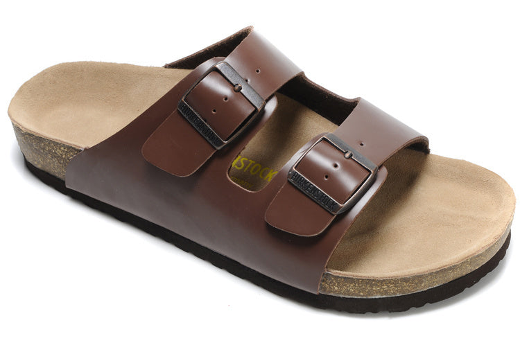 Birkenstock Arizona (Dark Brown / Mocha Birko-Flor / Smooth Leather)