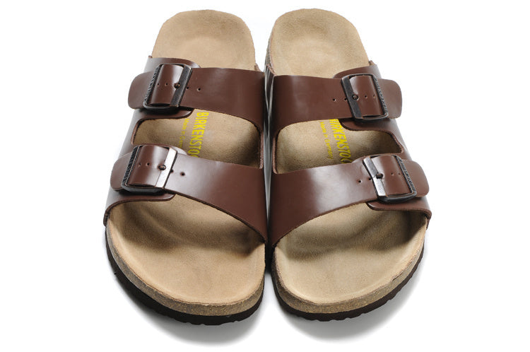 Birkenstock Arizona (Dark Brown / Mocha Birko-Flor / Smooth Leather)