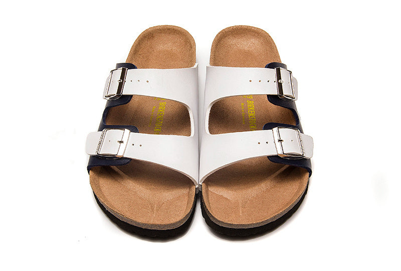Birkenstock Arizona Navy Blue & White Two-Tone