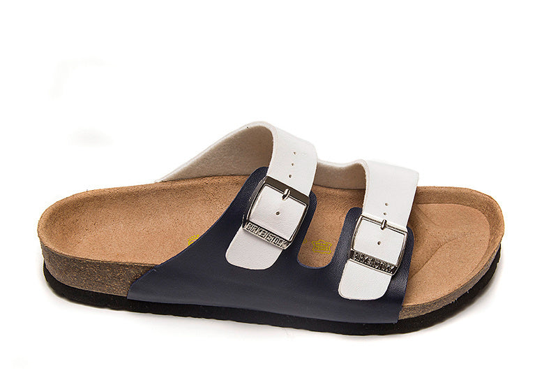 Birkenstock Arizona Navy Blue & White Two-Tone