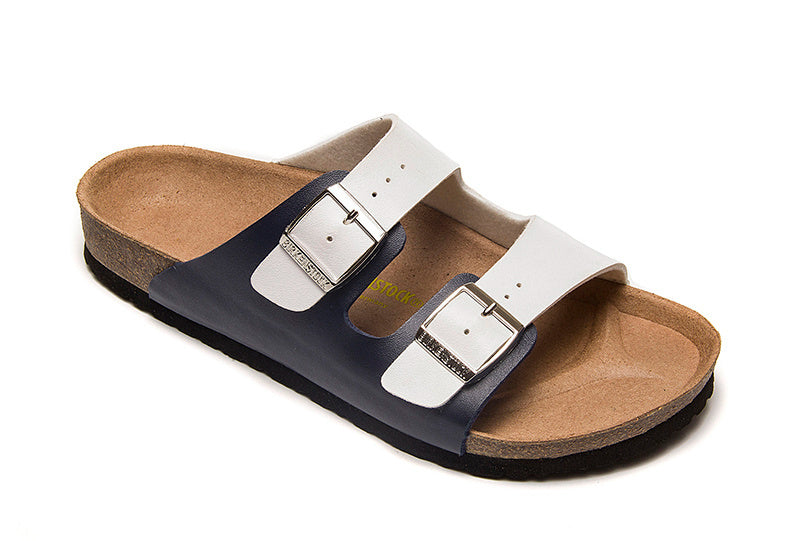 Birkenstock Arizona Navy Blue & White Two-Tone