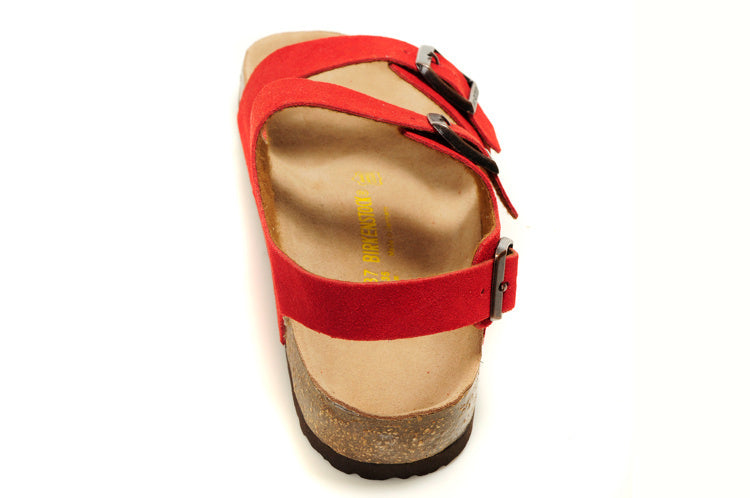 Birkenstock Milano (Red Suede)